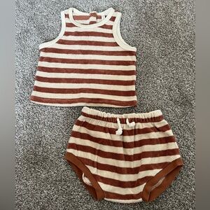 Quincy Mae French terry tank and shorts set
